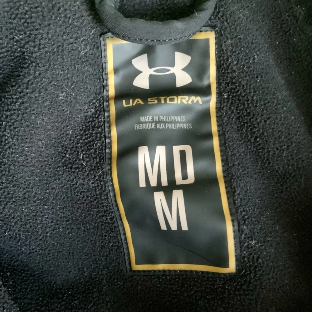 Black Under Armour Storm Jacket with Lime Green Lining Size Medium - Picture 7 of 7